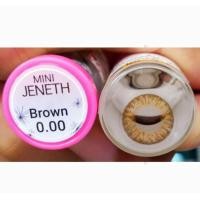 ราคา คอนแทคเลนส์ รุ่น Mini Jeneth สีเทา ตาล Gray Brown มีค่าสายตา 0 00 10 00 (17284342704)