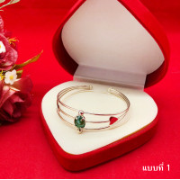 ราคา กำไล C โรเดียมฝังพลอย มรกต ไพลิน แซฟไฟร์ ขนาดฟรีไซส์ ใส่ได้ทุกโอกาส ใส่อาบน้ำได้ รูปถ่ายจากสินค้าจริง (21816265555)