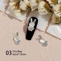 ราคา BORN PRETTY Metal Silver Pearl Butterfly Bowknot Rhinestones Nail Decorations DIY Nail Art Charms Accessories (21461897764)