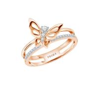 ราคา PRIMA แหวนเพชรตัวเรือน 9K สี Rose gold Butterfly Concerto collection รหัสสินค้า 991R5283 01 (22029274384)