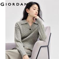 ราคา GIORDANO Women Sweaters V Neck Collar Chunky Cable Knit Sweaters Solid Color Gentle Simple Fashion Casual Sweaters 18353908 (22530460311)