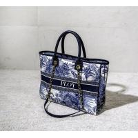 ราคา กระเป๋าถือ กระเป๋าโท้ท ปักชื่อ Chaintote bag in Blue (22616845251)