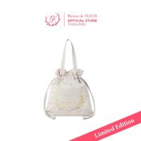 ราคา New Collection Mimosa Embroidered Drawstring Tote Bag (21561011431)