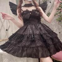 ราคา กระโปรงสวย Lolita โลลิต้า ปีศาจน้อย ชุด สไตล์มืด ชุดเอี๊ยม ชุดเดรสคัพเค้ก cosplay (21495765512)