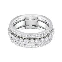 ราคา Swarovski แหวนแฟชั่นใหม่ของผู้หญิง แหวนเพชรแท้ Swarovski ทรงกลม 3 วง ประดับคริสตัล Swarovski สำหรับผู้หญิง แหวนลูกปัดหมุน ของขวัญวันวาเลนไทน์ ของขวัญวันเกิด ฟรีกล่องของขวัญของแท้ (22515106657)