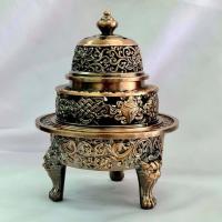 ราคา ใหม่ กระถาง 3ชั้น กระถางกำยาน ที่ใส่กำยาน กำยาน โลหะชุบทองเหลือง มี3สี ทองเงา ทองเหลืองรมดำ ทองแดงรมดำ งานสวย พร้อมส่ง (15471009711)