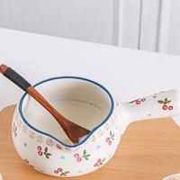 ราคา VVL Milk Pot Butter Warmer Ceramic Coated Pot Non Stick Microwave Cooking Pot with Handle Milk Pasta Sauce (22099010514)