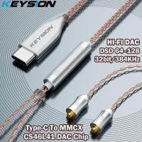 ราคา KEYSION สายหูฟังโทรศัพท์ไปเป็น MMCX พิมพ์ C DSD128ถอดรหัสตัวแปลงสัญญาณเสียงดิจิตอลเป็นอานาล็อกไฮไฟ32bit พร้อมไมโครโฟน384กิโลเฮิรตซ์อัพเกรดสายไฟแบบ DIY สำหรับ SONY SHURE (19513082004)