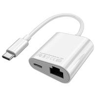 ราคา 3 in 2 Ethernet Adapter Type C to RJ45 Gigabit Network Card 1000M with 3 0 PD Fast Charging Docking Station ใช้สำหรับ iphone 14ProMax 14 Pro 14Max 14 Mac OS IOS Windows Android8 0 ขึ้นไป Huawei Vivo O