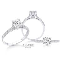 ราคา แหวนเพชรเงินแท้925 ชุบเคลือบทองคำขาว ประดับเพชร CZ Swiss Diamond เกรดพรีเมียม Allure Jewelry รุ่น Princess (12610835152)