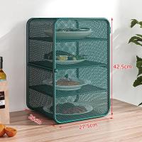 ราคา โมเดิร์น Minimalist KITCHEN Storage Rack SINGLE Double Layer ชามโลหะตะเกียบชั้นวางของ Home ใช้ฝาครอบการเก็บรักษาอาหาร (22687435363)