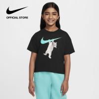 ราคา Nike Girls Nsw Boxy Hang In There Tee Black ไนกี้ เสื้อยืดเด็กหญิง Nsw Boxy Hang In There สีดำ (22157400820)