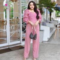 ราคา Chic Big Size จั้มสูทขายาวสาวอวบ เสื้อผ้าสาวอวบ ชุดออกงานสาวอวบ แฟชั่นสาวอวบ JL38 (22720707399)