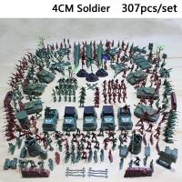 ราคา 2019 ขายดีของเล่นโมเดล 307 ชิ้น ล็อตทหารทหารพลาสติกของเล่นโมเดล Army Men Figures ชุดอุปกรณ์ตกแต่งชุด (798618869)