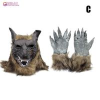 ราคา หน้ากากหมาป่าปีศาจการจำลองระดับสูงฮาโลวีนถุงมือ Headgear สยองขวัญ ของขวัญปีใหม่ ของเล่น ฮาโลวีน latex ยาง wolf head ผมหน้ากากมนุษย์หมาป่าถุงมือ (13618484562)