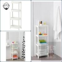 ราคา IKEA แท้ค่ะ ชั้นวางของ ชั้นวางของเข้ามุม ชั้นวางมีล้อ VESKEN เวสเก้น (22196207655)