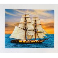 ราคา ภาพสีเคลือบมันอย่างดีเรือสำเภาท้องฟ้ายามเย็น 16X20 นิ้ว (6037886219)