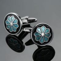 ราคา Jiaomei เครื่องประดับเสื้อเชิ้ตฝรั่งเศสของผู้ชายกระดุมข้อมือชุดสีฟ้าลายคริสตัลเคลือบ Cufflinkschenchangfan1 (19759931729)