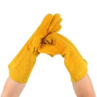 ราคา ถุงมือช่างเชื่อม ถุงมืองานเชื่อม หนังแท้ ทนความร้อน ถุงมือเชื่อมเหล็ก 33cm (21378446562)