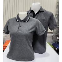 ราคา ANA เสื้อโปโลใส่สบาย สีเทาดำ ปกขลิบดำขาว เสื้อคอปก ชายมีกระเป๋าเสื้อ หญิงไม่มี (22390803486)