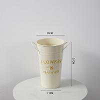 ราคา Hodepart COD กระถางดอกไม้ Vintage กระป๋องสังกะสี ดอกไม้Flower โลหะ ถัง มีหูจับ เชือก สไตล์วินเทจ (22581452668)
