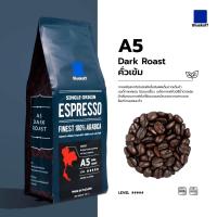 ราคา Bluekoff A5 เมล็ดกาแฟ ไทย อราบิก้า 100 Premium เกรด A คั่วสด ระดับเข้ม Dark Roast บรรจุ 250 กรัม (22670626422)