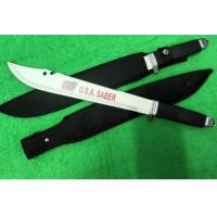 ราคา อุปกรณ์เดินป่า มีดเดินป่า มีดยาว มีดสปาต้า มีดพกเดินป่า มีดพก USA SABER 708 ใบเลสสวยๆ คมๆ พร้อมซองไนลอน มีดพกพาเดินป่า ยาว 46cm (22222789962)