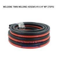 ราคา สายลมคู่ ความยาว 2 เมตร WELDONE TWIN WELDING HOSEM1 4 x1 4 WP 275PSi สายดำแดง เสริมใยถัก 2ชั้นสำหรับชุดตัดแก๊ส สายลม สายแก๊ส (18209401330)