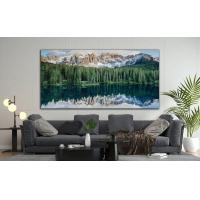 ราคา วิวศิลปะป่าศิลปะติดผนังในวิวภูเขาพิมพ์ผนังธรรมชาติผ้าใบใหญ่พิเศษพิมพ์ผนังป่าศิลปะผนังทะเลสาบของขวัญของแม่1ชิ้นกรอบไม้ด้านในหรือไร้กรอบ หรือกรอบอะลูมินัมอัลลอยสีดำ (20216428979)