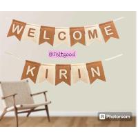 ราคา ธงเวลคัมเบบี้ ธงชื่อ แต่งห้องคลอด พรอพถ่ายรูปทารก ของขวัญคลอดลูก baby shower baby banner (22735235841)