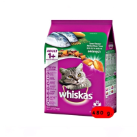 ราคา 450 480g Whiskas อาหารแมวแบบเม็ด วิสกัส อาหารแมวชนิดเม็ด โปรตีน 30 (21286284861)
