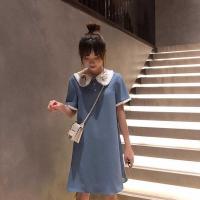 ราคา ชุดกระโปรงมินิเดรสคอบัว เเขนสั้นใส่สบายแต่งแขนระบาย สีดำ สีน้ำเงิน (21803581295)