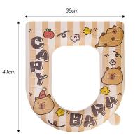 ราคา แหวนคุชชั่นฝาชักโครก Capybara หนาสำหรับทุกฤดูกาลผ้าคลุมฝาชักโครกรูปการ์ตูน EVA กันน้ำ (22244662366)