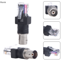 ราคา Renk ขั้วต่อสีดำคุณภาพสูง1ชิ้นแจ็ค BNC ตัวเมียกับหัวปลั๊กตัวผู้หัวต่อ RF แบบ RJ45 (22420195184)