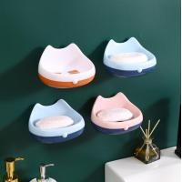 ราคา ที่วางสบู่ติดผนัง กล่องสบู่รูปทรงแมว ที่วางสบู่ยึดติดกับผนังโดยที่ไม่ต้องเจาะ (21914876741)