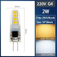ราคา หลอดไฟ Led G4 2W 3W 5W 6W 7W 9W AC 220V 3014SMD 2835SMD โคมไฟซิลิโคนอบอุ่นสีขาว ขาว L ไฟ LED มุม360องศา (22383810170)