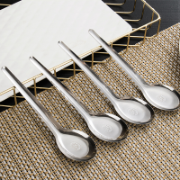 ราคา ช้อนเหล็กก้นแบน ช้อนสแตนเลส ช้อนแตงโมช้อนอาหารเช้า (22825521156)