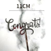 ราคา ป้ายปักเค้กอครีลิค Congratulations Congrats 02 (16444015350)