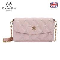 ราคา VICTORIA HYDE London กระเป๋าผู้หญิงสลิงผู้หญิงมุกเล็กเพชรกระเป๋าสะพายไหล่กระเป๋าโซ่หนังแท้ (20626974721)