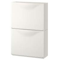 ราคา TRONES Shoe cabinet storage white 52x18x39 cm 2 pieces ทรูนเนส ตู้เก็บรองเท้า ขาว 52x18x39 ซม 2 ชิ้น (18091751210)
