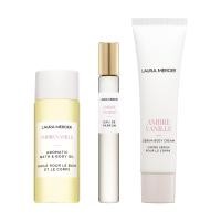 ราคา LAURA MERCIER COZY RETREAT AMBRE VANILLE COLLECTION EDP 10ML OIL 30ML BODY CREAM 30ML (22856754934)