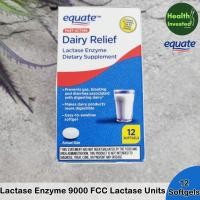 ราคา equate Lactase Enzyme 9000 FCC Lactase Units เอนไซม์แลคเตส ย่อยน้ำตาลแลคโตสในนม สำหรับผู้ที่ดื่มนมไม่ได้ (22193406163)