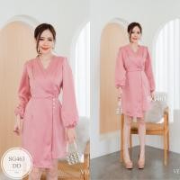 ราคา SG463 เดรสจีบบ่า ซาติน ผ้าดี ดีเทลสวย ทรงสวยมากๆ ใครได้ใส่ก็ถูกใจสุดๆ อก 32 38 เอว 26 31 สะโพก 36 40 ยาว 33 ยาวหน้า 35 สี ส้มอิฐ น้ำตาลครีม ดำ แดงไวน์ เขียว ชมพู (20597299413)