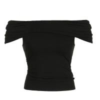 ราคา VEVE พร้อมส่ง เสื้อปาดไหล่ สีขาวรัดรูปแบบสั้น เสื้อเปิดหลัง เสื้อครอป y2kโชว์ สะดือเซ็กซี่สาวฮอต (22625092488)