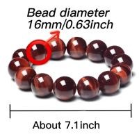 ราคา Feng Shui คุณภาพสูงลูกปัดภาวนาสีแดงกำไลตาเสือสีแดง สีน้ำตาล Healing Stone สร้อยข้อมือผู้ชายเครื่องประดับโยคะผู้ชาย Lucky สร้อยข้อมือหิน (22687044057)