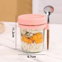 ราคา สินค้าพร้อมส่ง ถ้วยข้าวโอ๊ต แก้วอาหารเช้า 350ml แก้วปิดผนึกแบบพกพา มีฝาปิดและช้อน Light Eating ชามสลัดถ้วยสุญญากาศซีเรียล (22770441511)