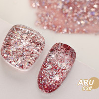 ราคา สีเจล สีทาเล็บ งานกากเพชร คัดเกรด สวยๆ ARU SET แบรนด์ AS (19354273523)