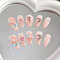 ราคา เล็บปลอมสำเร็จรูป งานพร้อมส่ง เมโลดี้ สีละมุนละไม แถมฟรีกาว ตะไบ (22771141772)