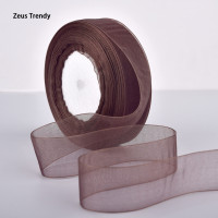 ราคา QIAN TI ZI 2 5ซม 50หลาริบบิ้นผ้าไหมแก้วคริสต์มาสปาร์ตี้ DIY ที่บ้านให้ผ้าคลุมของตกแต่งงานแต่งงานริบบิ้นผ้าพันคอ DIY (22424755070)