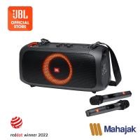 ราคา ลำโพงพกพาไร้สาย JBL PartyBox On the go กันน้ำระดับ IPX4 พร้อมระบบไฟในตัวและไมค์ไร้สาย 2 ตัว กำลังขับ 100 วัตต์ (7181264957)